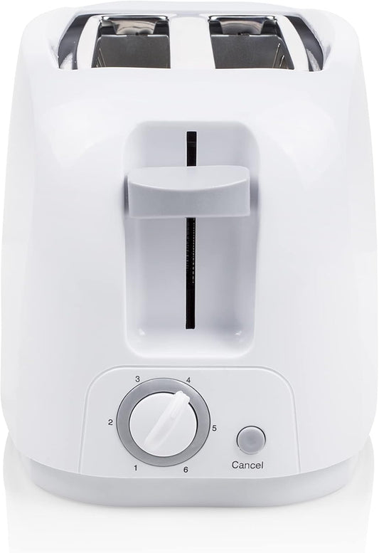 Tristar BR-1013 Torradeira para 2 fatias de pão, 2 ranhuras curtas, 6 níveis de tostado, bandeja para migalhas removível, função de descongelar ou reaquecer, 800 W
