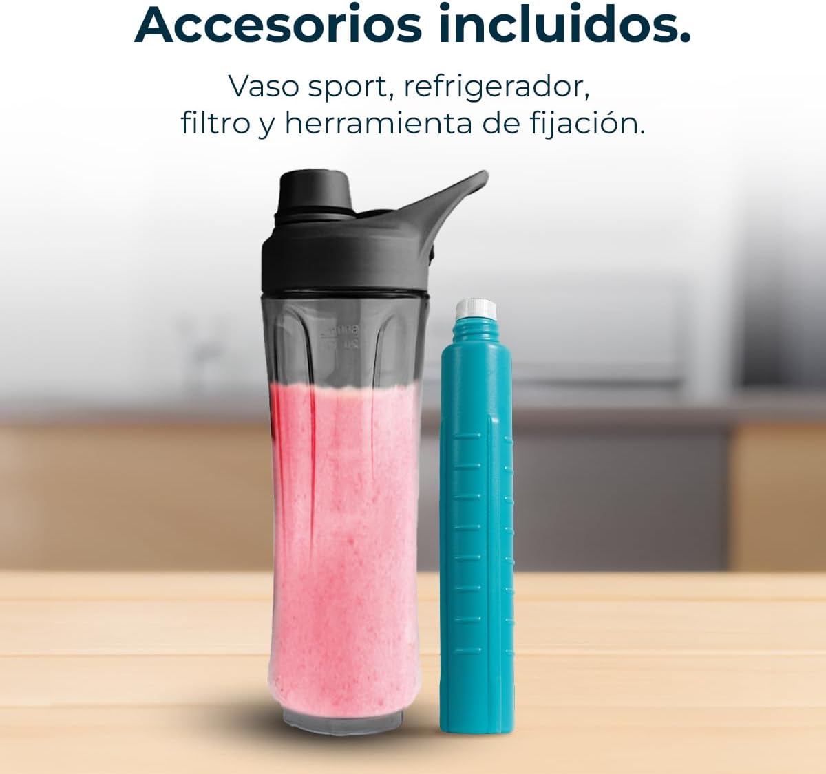Cecotec Liquidificador de Copo Power Black Titanium 2300Max Mix Go. 2300W de Potência Máxima, 1,5L de Capacidade, 5 Velocidades, 6 Lâminas com Revestimento de Titânio Preto e Jarra Termorresistente