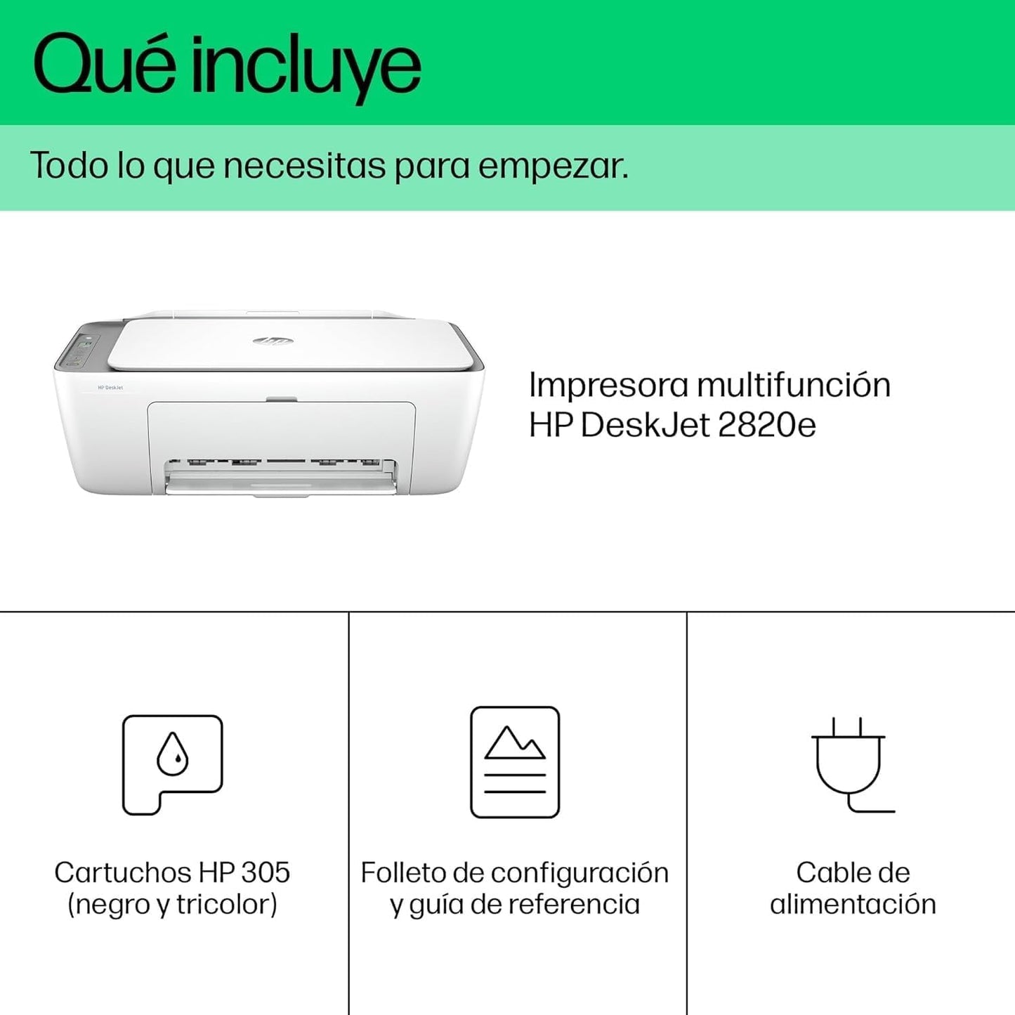 HP DeskJet 2820e 588K9B, Impressora Multifuncional a Jato de Tinta A4