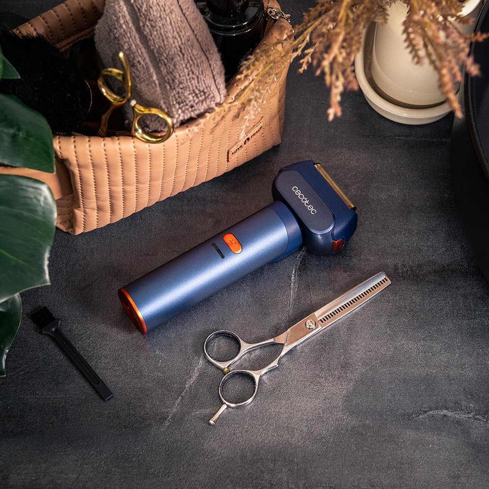 Cecotec Máquina de Barbear Laminar Waterproof PrecisionCare X-Trimm ProElite. Alumínio, 8500 rpm, 3 lâminas de titânio, 3 velocidades, autonomia 2h, IPX7, ideal para viagens, bloqueio de segurança