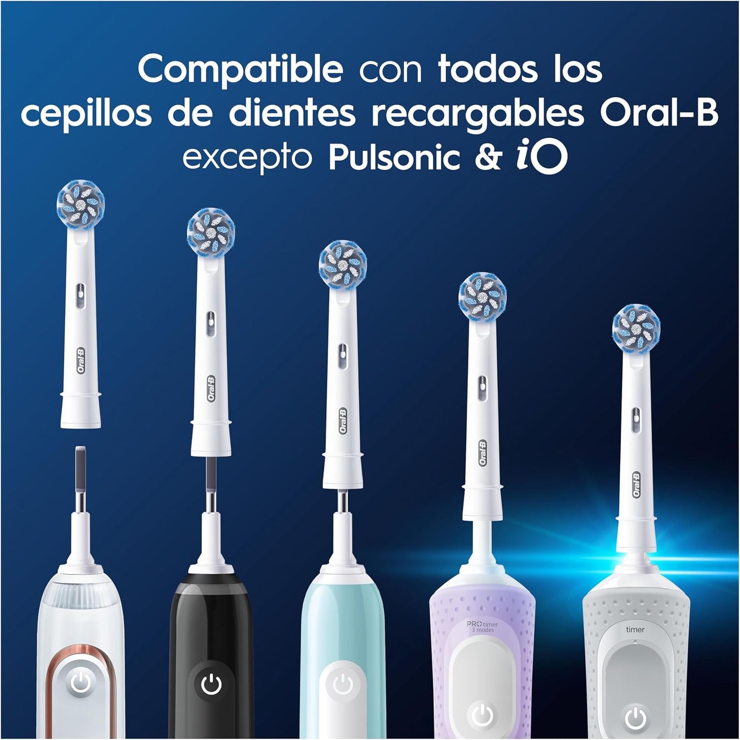 Oral-B Pro Sensitive Clean Peças sobresselentes originais para escova de dentes elétrica, conjunto de 12 cabeças, branco, originais (tamanho da caixa de correio)