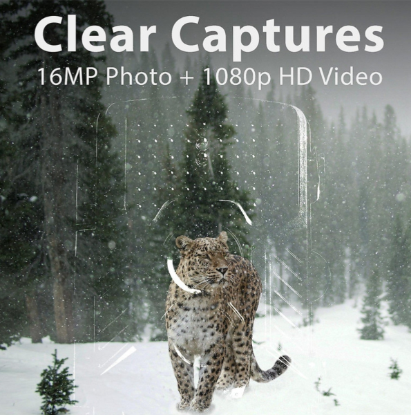 16mp Wildlife Camera 0.2s Detecção Led Flash Dia/noite Caça Vigilância Verde Yizhood