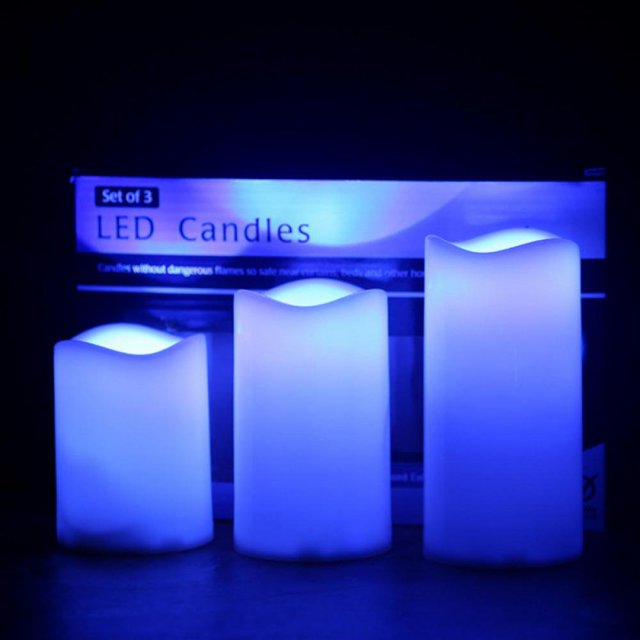 3 peças LED Vela Eletrônica Velas Sem Chama Lâmpada Velas Piscantes Operadas por Bateria com Pavio Móvel Remoto Chama Dançante Luz de Vela de Férias