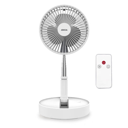 Jocca - Ventoinha portátil de pé dobrável | altura ajustável 36-97,5 cm | bateria recarregável 7200 mAh até 24 h | 3 velocidades |  USB | silencioso