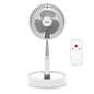 Jocca - Ventoinha portátil de pé dobrável | altura ajustável 36-97,5 cm | bateria recarregável 7200 mAh até 24 h | 3 velocidades |  USB | silencioso