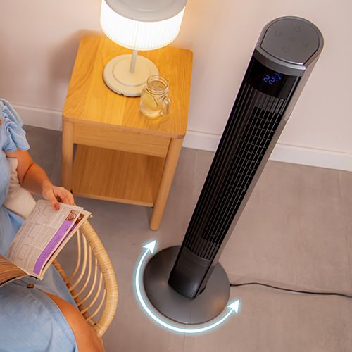 Coluna de Ar Cecotec EnergySilence 9090 Skyline Ionic, Ventoinha de Pé | 45 W - Preto