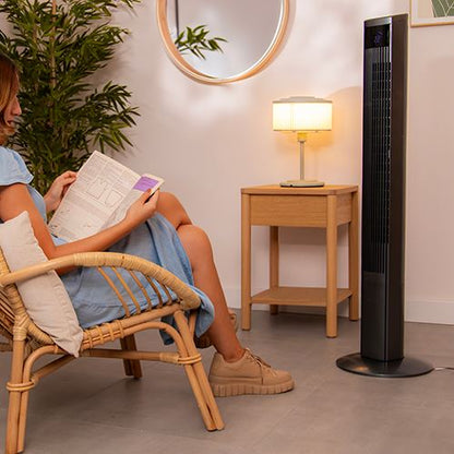 Coluna de Ar Cecotec EnergySilence 9090 Skyline Ionic, Ventoinha de Pé | 45 W - Preto