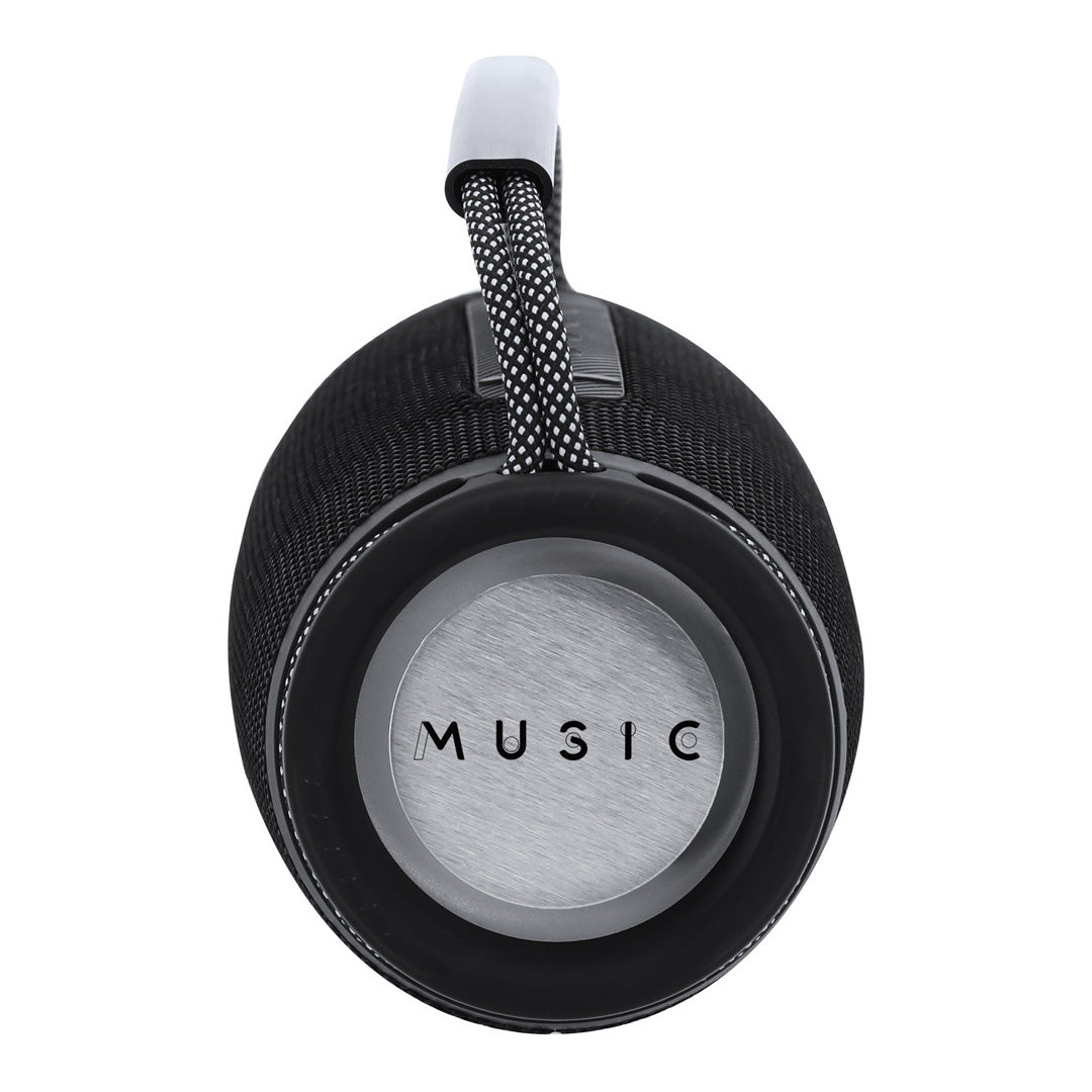Speaker Digby Alto-falante estéreo Bluetooth® 2x5W com luz multicolorida, feito de tecido premium resistente.