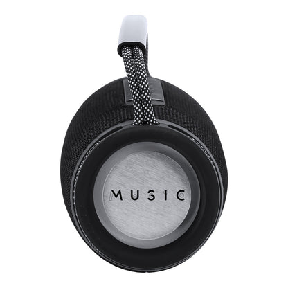 Speaker Digby Alto-falante estéreo Bluetooth® 2x5W com luz multicolorida, feito de tecido premium resistente.