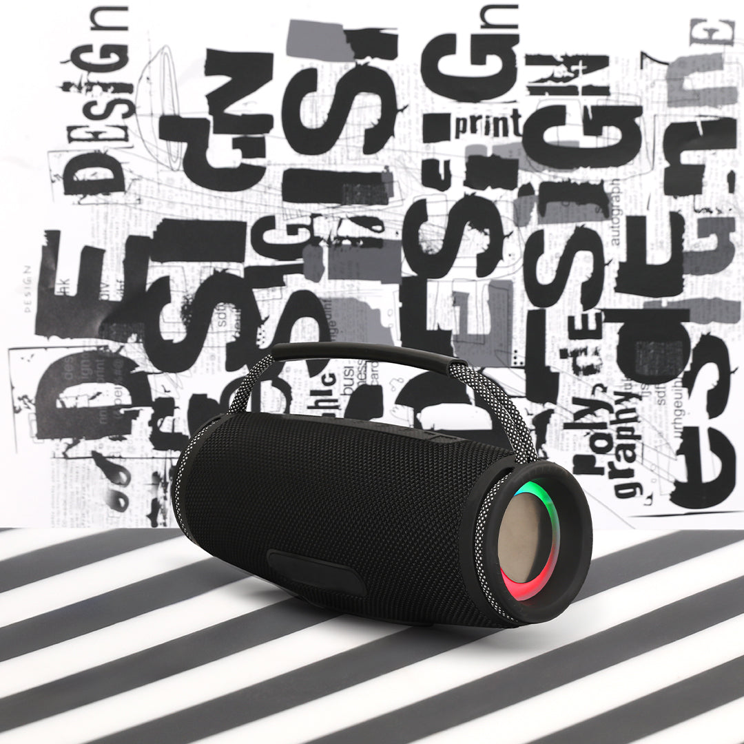 Speaker Digby Alto-falante estéreo Bluetooth® 2x5W com luz multicolorida, feito de tecido premium resistente.