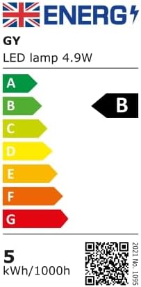GY 4,9W Lâmpada GU10 LED 4000K Branco Neutro 790LM (Equivalente a 80W), Não Regulável, Ângulo de Feixe de 110 Graus - Lâmpada de Baixo Consumo Classe B, Lâmpadas LED GU10 Sem Piscadas, Pacote de 5