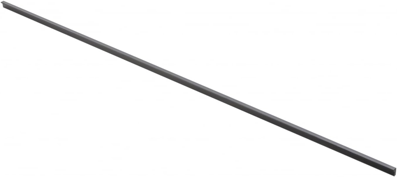 GTV long PILLAR - Puxador de móveis de alumínio preto fosco fino e elegante para móveis altos, versátil, 1200 x 18,5 x 10,7 mm