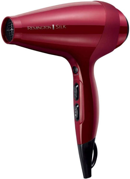 Remington Secador de Cabelo Profissional Silk, Grelha de Cerâmica Sedosa, Iónico, Cabelo Sem Frizz, 2400 W, Motor AC, Difusor e Concentrador, 6 Temperaturas, 2 Velocidades, AC9096 |