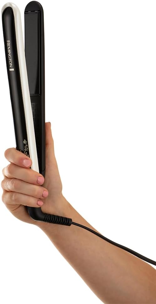 Remington Ferro de cabelo pérola, cerâmica avançada com pérola, placas flutuantes extra-longas, temperatura até 230°C