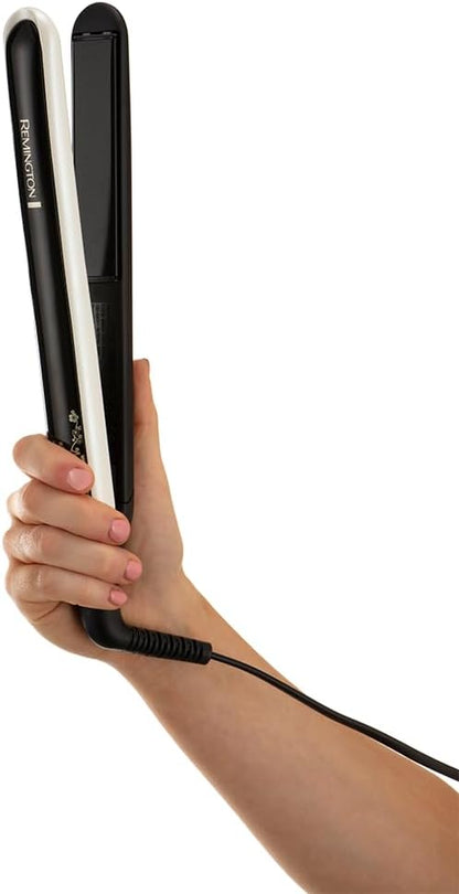 Remington Ferro de cabelo pérola, cerâmica avançada com pérola, placas flutuantes extra-longas, temperatura até 230°C