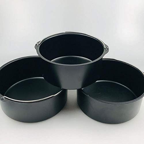 Acessórios para fritadeira de cozinha de 15,2 cm, acessórios para fritadeira de ar com bandeja para assar pizza e bandeja de madalenas, adequado para fritadeira de ar de 3,5 QT-5,8 QT, 7 unidades