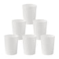 Cetomo 7,2L*6 Papeleira de Lixo de Plástico, Caixote do Lixo, Papeleiras Pequenas, Papeleira Para Dormitório, Cesto de Lixo Redondo Minimalista, Empiláveis, Fosco, PP, Branco, 7,2L-6 Unidades