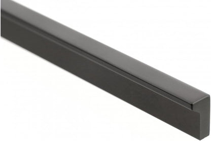 GTV long PILLAR - Puxador de móveis de alumínio preto fosco fino e elegante para móveis altos, versátil, 1200 x 18,5 x 10,7 mm