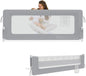 Trilho de cama AufuN, proteção contra quedas, portátil, 180 cm, trilho de cama infantil dobrável para crianças, trilho de cama de bebê, dobrável, portátil, cama de proteção para bebês e crianças na cama dos pais, cinza