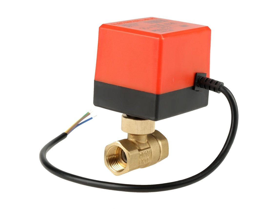 Válvula de esfera motorizada de bronze Yhl-2-Way DC12V G1/2'' DN15 para ar condicionado