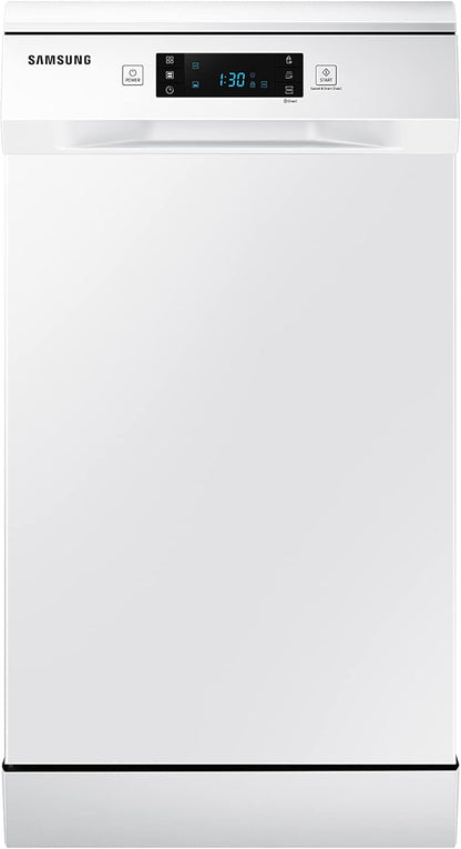 SAMSUNG DW50R4070FW - Lava-louças USADA, 10 talheres, 45 cm, A++, Instalação livre, Branco | Classe E, abertura automática Push Open, lavagem rápida 60 min, lavagem automática, carregamento flexível, função higiene [Classe energética E]