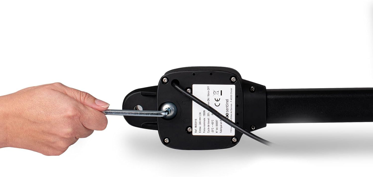 SCS Sentinel, MVE0116, Motorização de 24V com cilindros para cancela batente 4M/300kgs