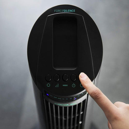 Cecotec Ventoinha de torre digital com temporizador e controlo remoto EnergySilence 890 Skyline. 50 W, 30'' (76 cm) de altura, oscilação, motor de cobre, 3 velocidades, 3 modos, preto
