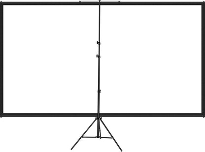 VEVOR Pantalla para Proyector 100" 16:9 4K HD con Trípode Altura Ajustable 200-250 cm Portátil 227x127 cm para Cine en Casa Presentación, Negro