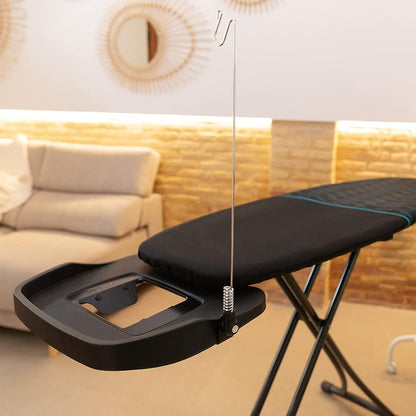 Cecotec Tábua de passar StrongBoard 400 Bornéu. Capa resistente 100 % algodão, estrutura de suporte para ferros e centros de engomar, pernas extragrossas, superfície grande, altura ajustável