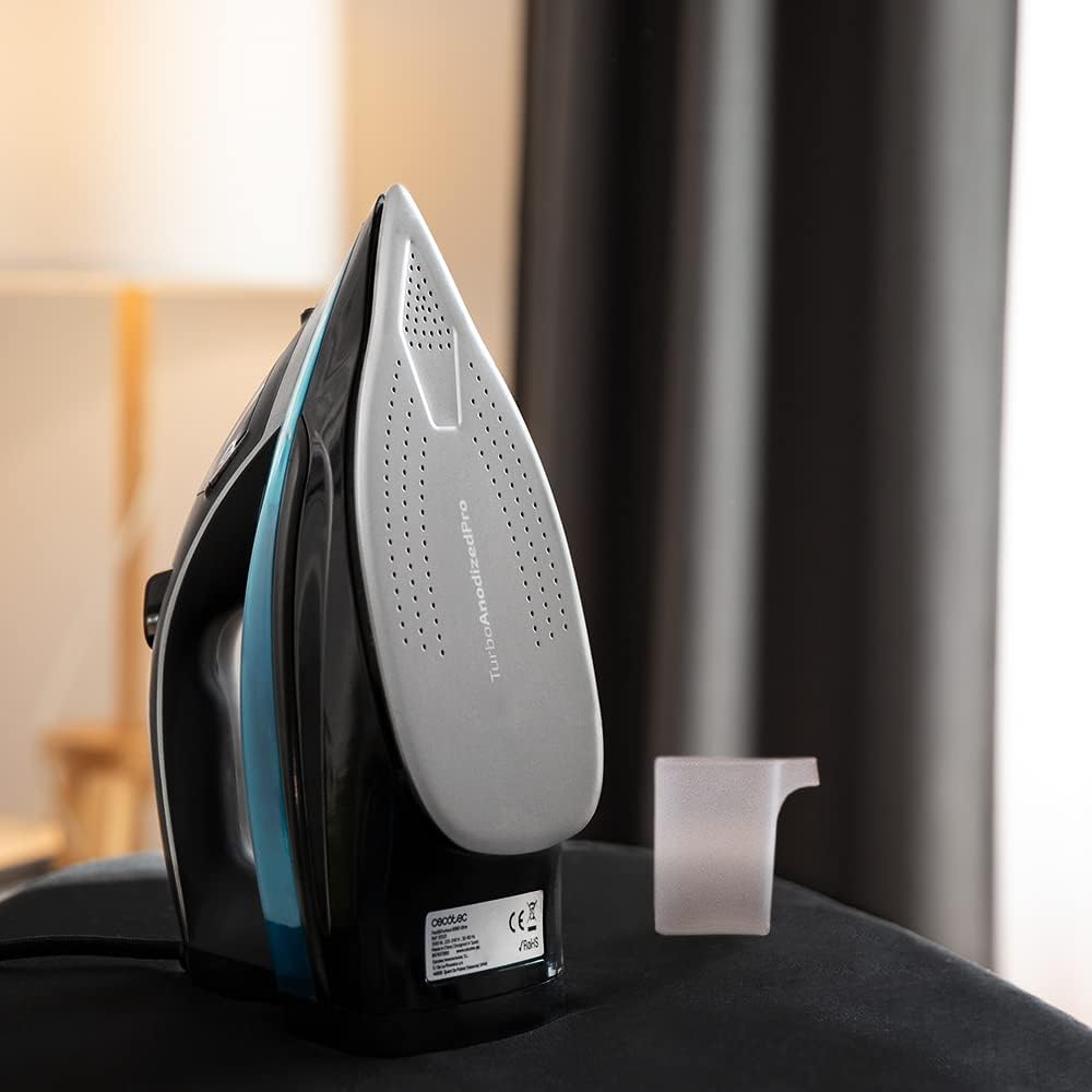 Cecotec Ferro de roupa a vapor anodizado Fast&Furious 6060 Ultra. 3100 W, Bomba de água automática integrada, desligamento automático, vapor contínuo de 75 g/min, sensor de toque e ecrã LCD
