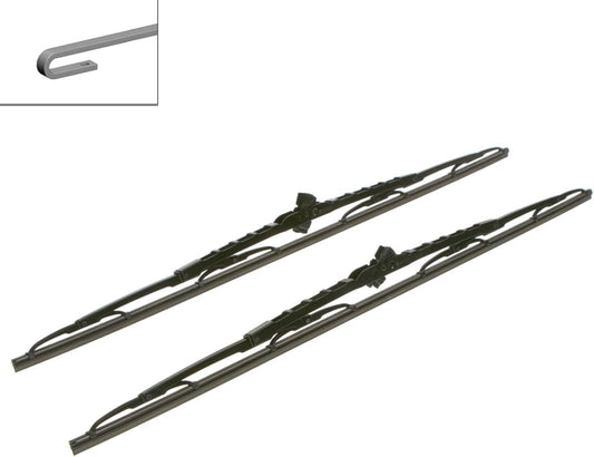 Escova limpa-para-brisas Bosch Twin 650, Comprimento: 650 mm/650 mm – 1 conjunto para o para-brisas (frontal)