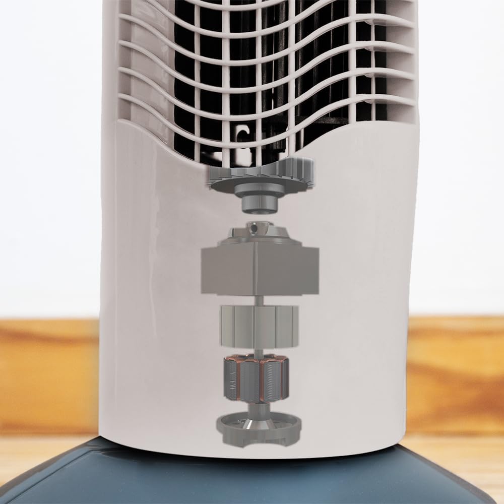 Cecotec Ventoinha de torre com temporizador EnergySilence 790 Skyline. 50 W, 30 '' (76 cm) de altura, controlo mecânico, oscilante, motor de cobre, 3 velocidades