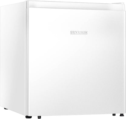 SEVERIN Mini frigorífico com compartimento de baixa temperatura, frigorífico pequeno com faixa de temperatura 8-0 °C, mini frigorífico de baixo consumo, 40 dB (A), 45 litros, branco, KB 8884 [Classe energética E]