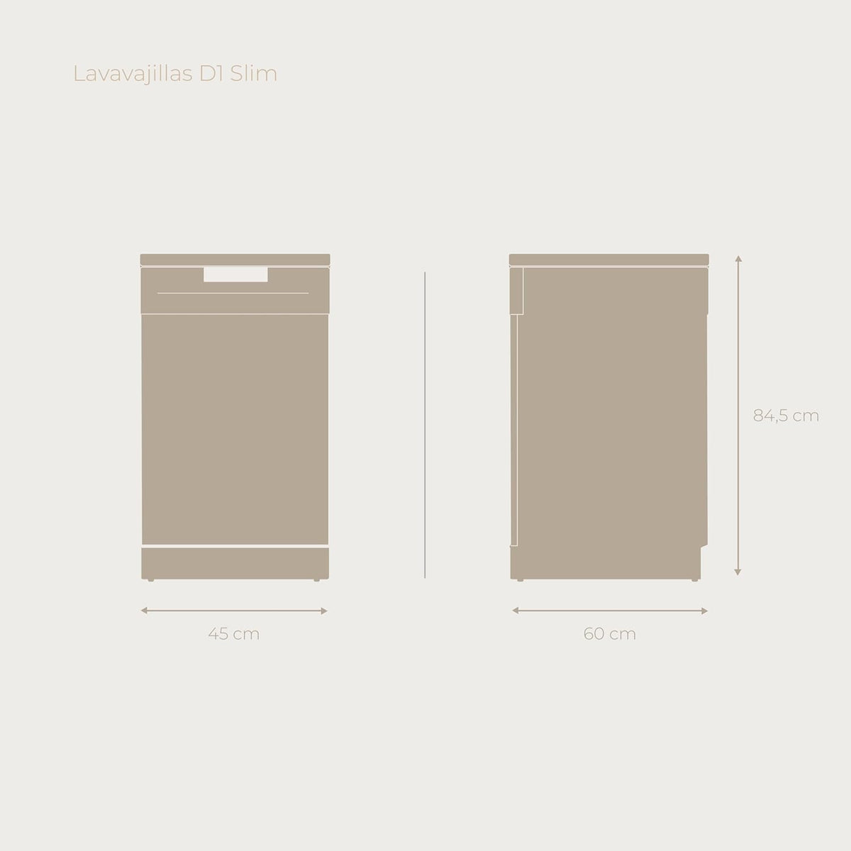 EVVO Máquina de lavar louças estreita, largura 45 cm, capacidade para 9 talheres, programa rápido 30 minutos, programa médio carregamento, bandeja superior ajustável, 5 programas, modelo D1 Slim [Classe energética E