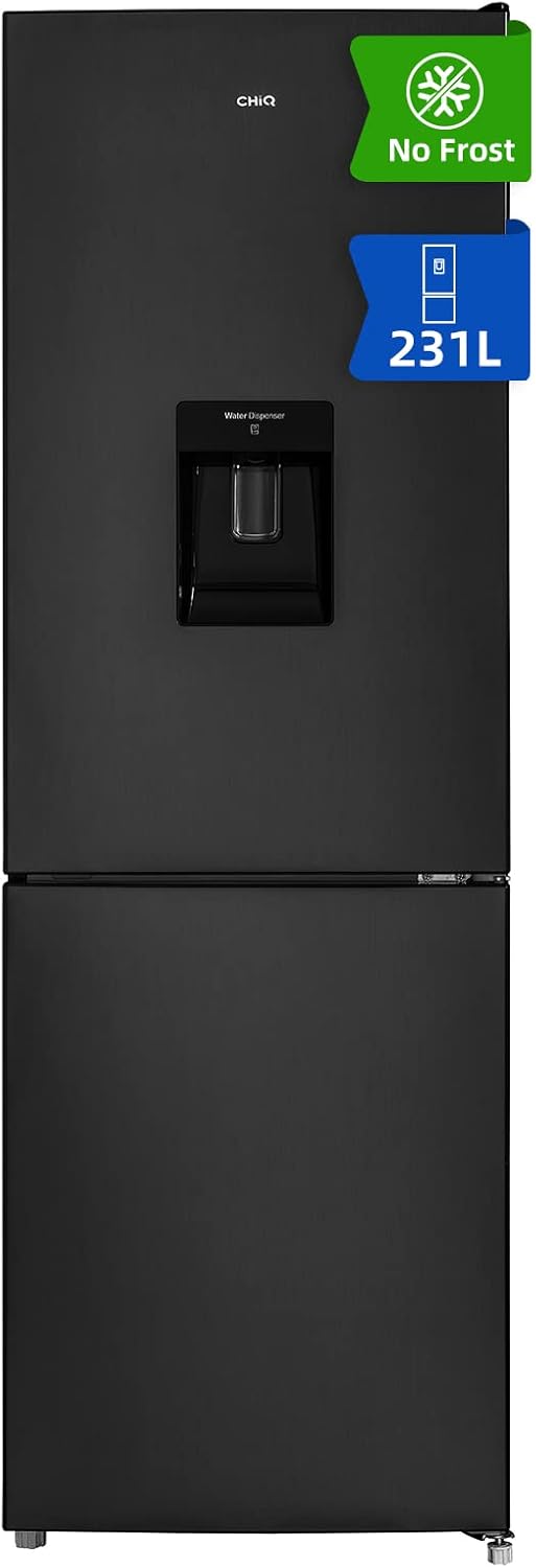 CHiQ FBM228NE4DE frigorífico independente com congelador, combinação de frigorífico e congelador 231 l, sem geada, fluxo de ar múltiplo, dispensador de água, 170 cm de altura [Classe energética E]