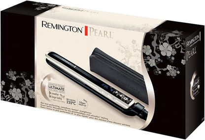 Remington Ferro de cabelo pérola, cerâmica avançada com pérola, placas flutuantes extra-longas, temperatura até 230°C