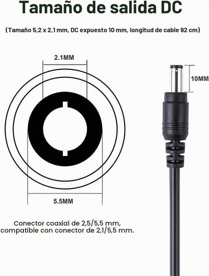 Fonte de alimentação 24 V 6A, fonte de alimentação LED 100-240 V AC/DC transformador de saída DC 5,5 mm x 2,1 mm fonte de alimentação universal 24 V para 5050 3528 LED Strip LED Driver