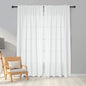 Melodieux Cortinas brancas para quarto, cortinas translúcidas, sala de estar, 2 peças, 140 x 225 cm