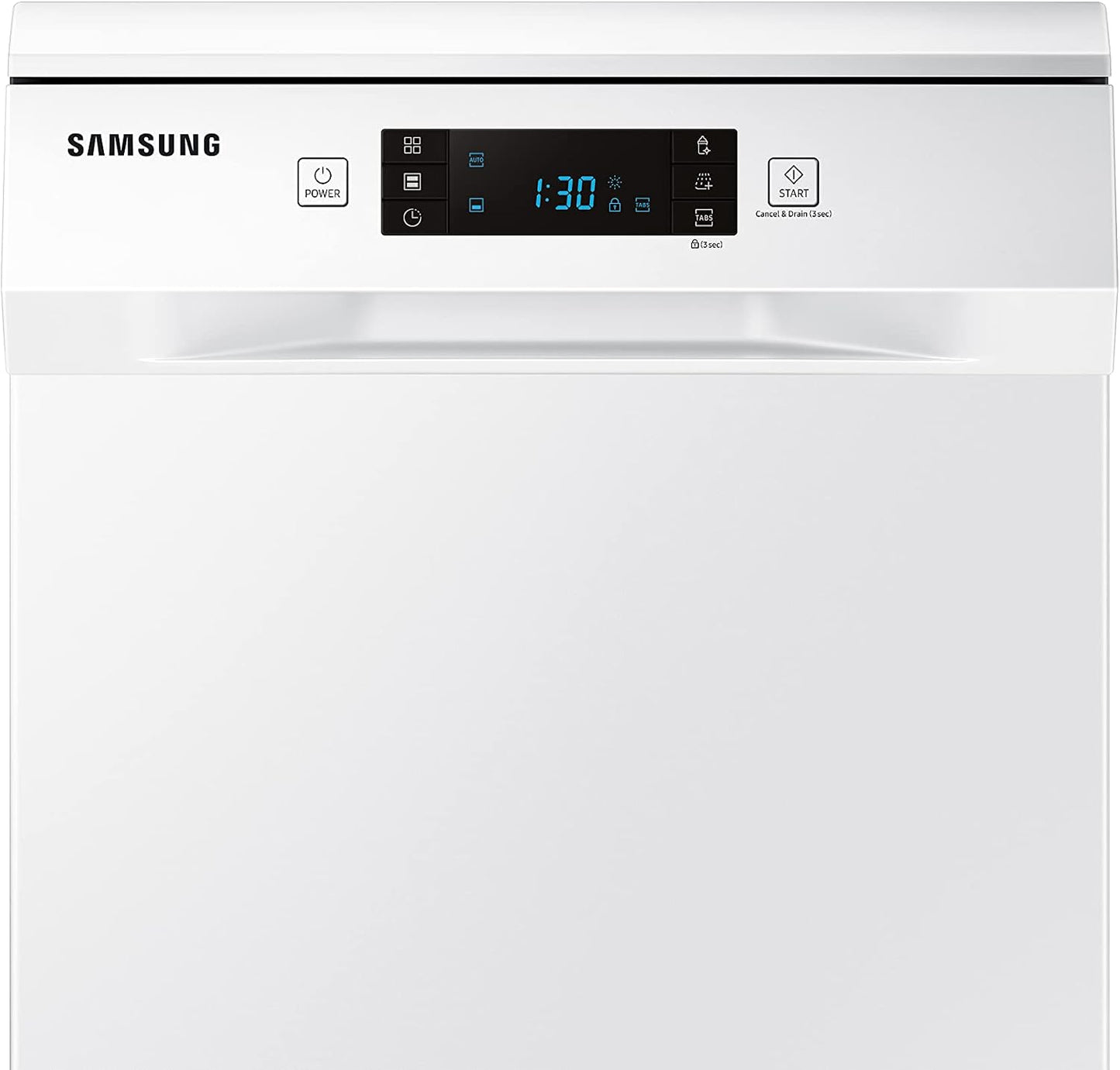 SAMSUNG DW50R4070FW - Lava-louças USADA, 10 talheres, 45 cm, A++, Instalação livre, Branco | Classe E, abertura automática Push Open, lavagem rápida 60 min, lavagem automática, carregamento flexível, função higiene [Classe energética E]