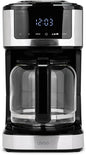 Livoo - Cafeteira elétrica programável DOD208-15 chávenas, 1,8 L, filtro reutilizável, função de programação, manutenção quente, vidro