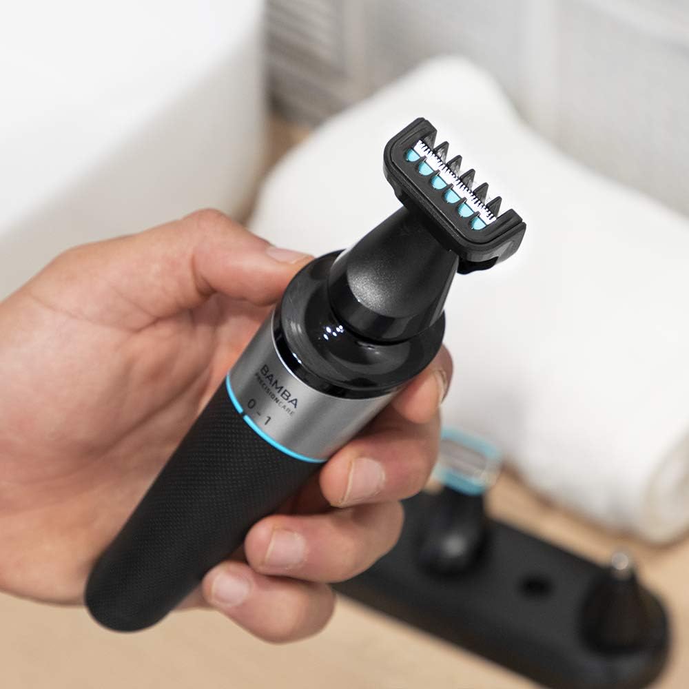 Cecotec Máquina de Barbear Rotativa e Multifuncional 5 em 1 Bamba PrecisionCare. Bateria de lítio, Autonomia 90 mins, À prova de água, Lâminas de aço inoxidável, Indicador LED, IPX5