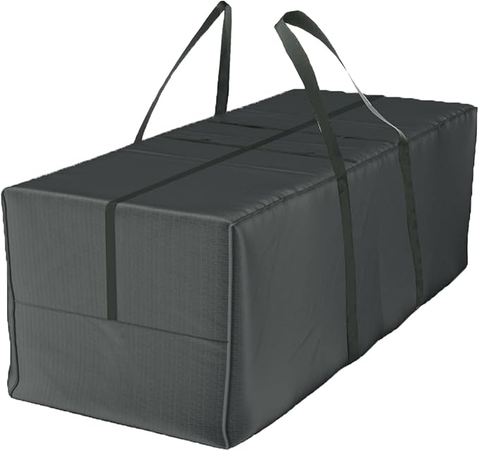 Bolsa de Armazenamento para Almofadas de Móveis de Jardim, Impermeável, Resistente ao Pó, Anti-UV, Tela Oxford 600D, 175x80x65cm, Bolsa para Guarda de Árvore de Natal com Alça e Zíper