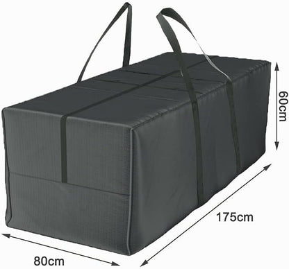 Bolsa de Armazenamento para Almofadas de Móveis de Jardim, Impermeável, Resistente ao Pó, Anti-UV, Tela Oxford 600D, 175x80x65cm, Bolsa para Guarda de Árvore de Natal com Alça e Zíper