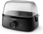 Philips 3000 Cuece Huevos Eléctrico, hasta 6 Unidades, 400 W Cozinhar ovos para até 6 ovos, macios, médios ou duros, bandeja para escalfar e furador, 400 W, preto (HD9137/90)