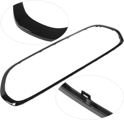 Kit de enfeite para faróis dianteiros, 5 peças, cor preta brilhante
