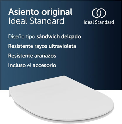 Ideal Standard Connect Tampa de WC, forma arredondada, Assento de sanita durável