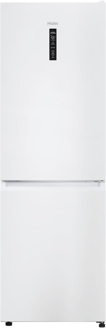 Haier 2D 60 Series 5 Pro HDPW5618DNPW - Frigorífico Combinado, WIFI, Funções Inteligentes, 352L, My Zone, Gaveta Zone de Humidade, Total No Frost, Largura 59,5cm, Motor Inverter, Luz LED, Branco [Classe energética D]