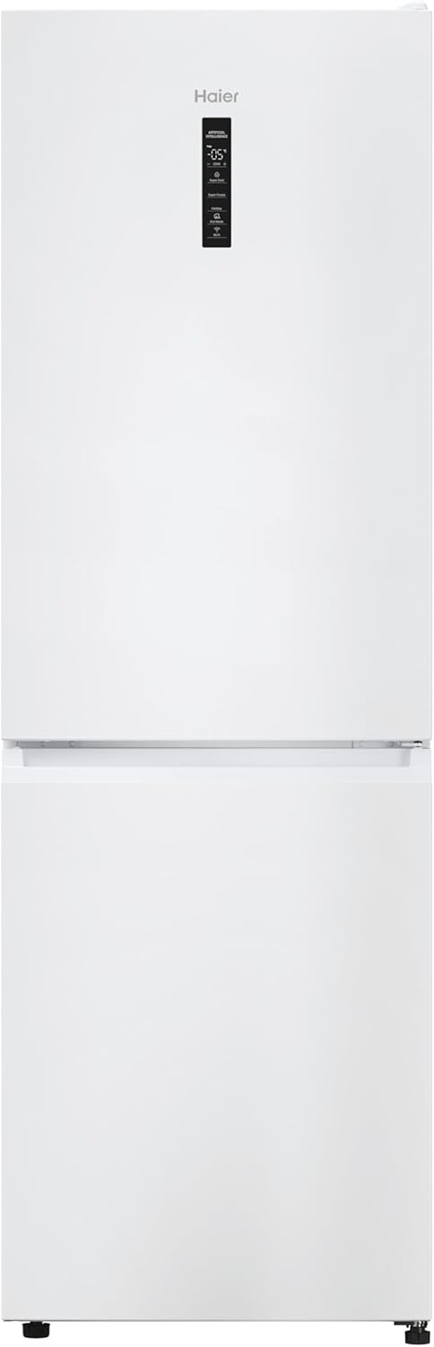 Haier 2D 60 Series 5 Pro HDPW5618DNPW - Frigorífico Combinado, WIFI, Funções Inteligentes, 352L, My Zone, Gaveta Zone de Humidade, Total No Frost, Largura 59,5cm, Motor Inverter, Luz LED, Branco [Classe energética D]
