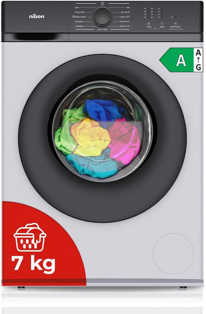 Nilson Máquina de Lavar 7Kg Carregamento Frontal Branco NL7201AI. 1600W