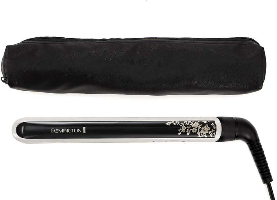 Remington Ferro de cabelo pérola, cerâmica avançada com pérola, placas flutuantes extra-longas, temperatura até 230°C